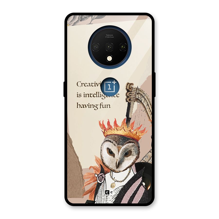 Creativity Intelligence Glass Back Case for OnePlus 7T