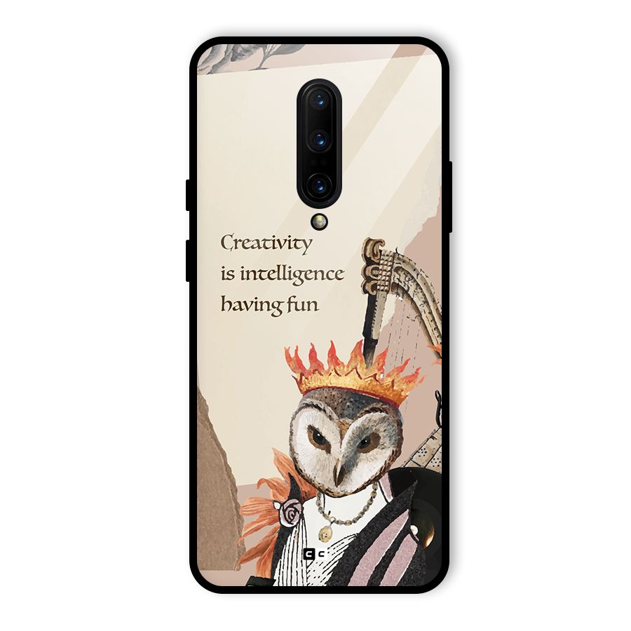 Creativity Intelligence Glass Back Case for OnePlus 7 Pro