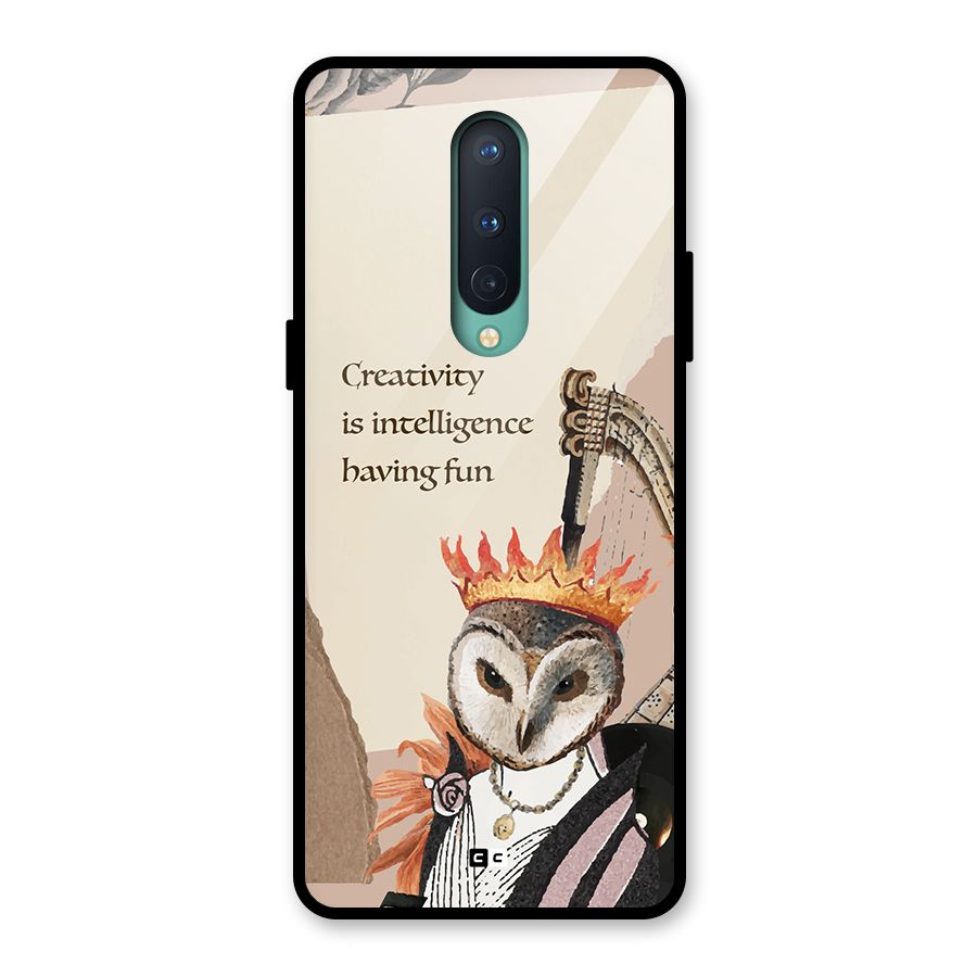 Creativity Intelligence Glass Back Case for OnePlus 8