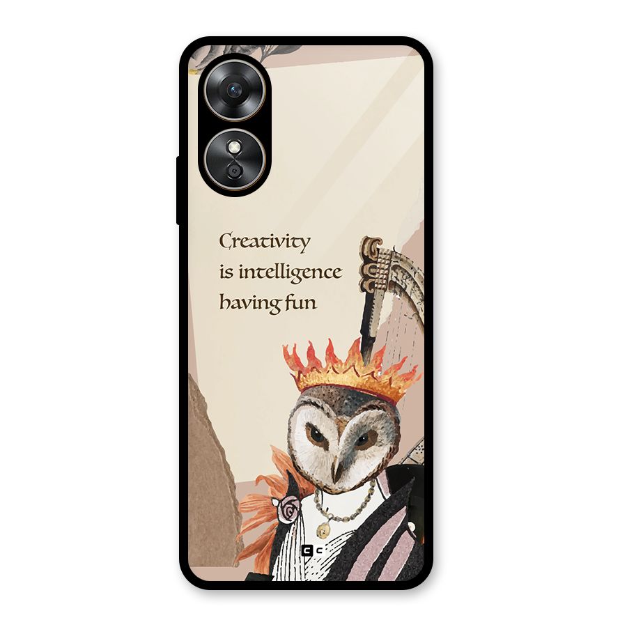 Creativity Intelligence Glass Back Case for Oppo A17