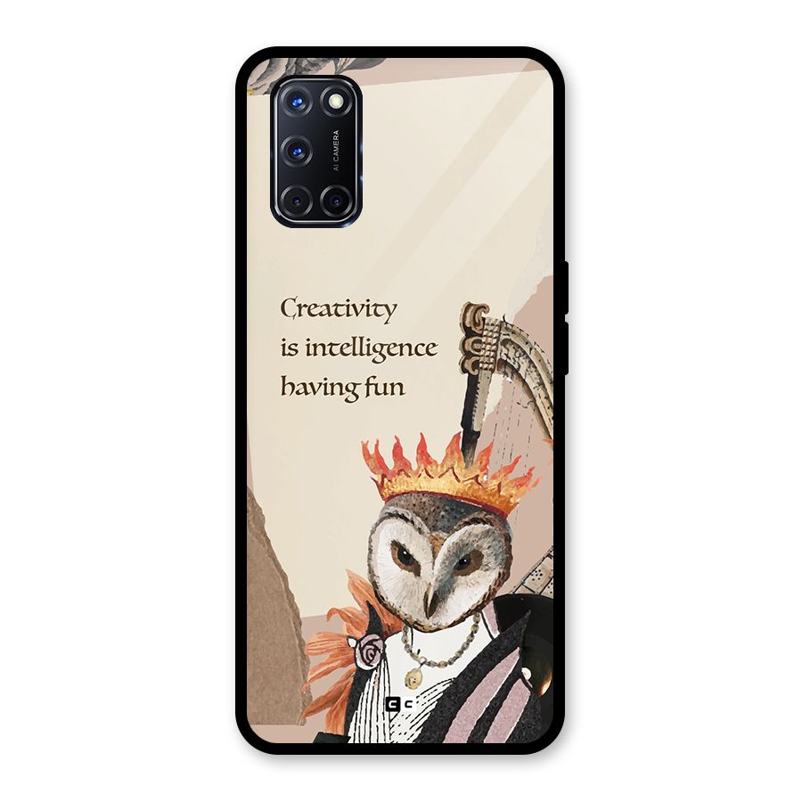 Creativity Intelligence Glass Back Case for Oppo A52