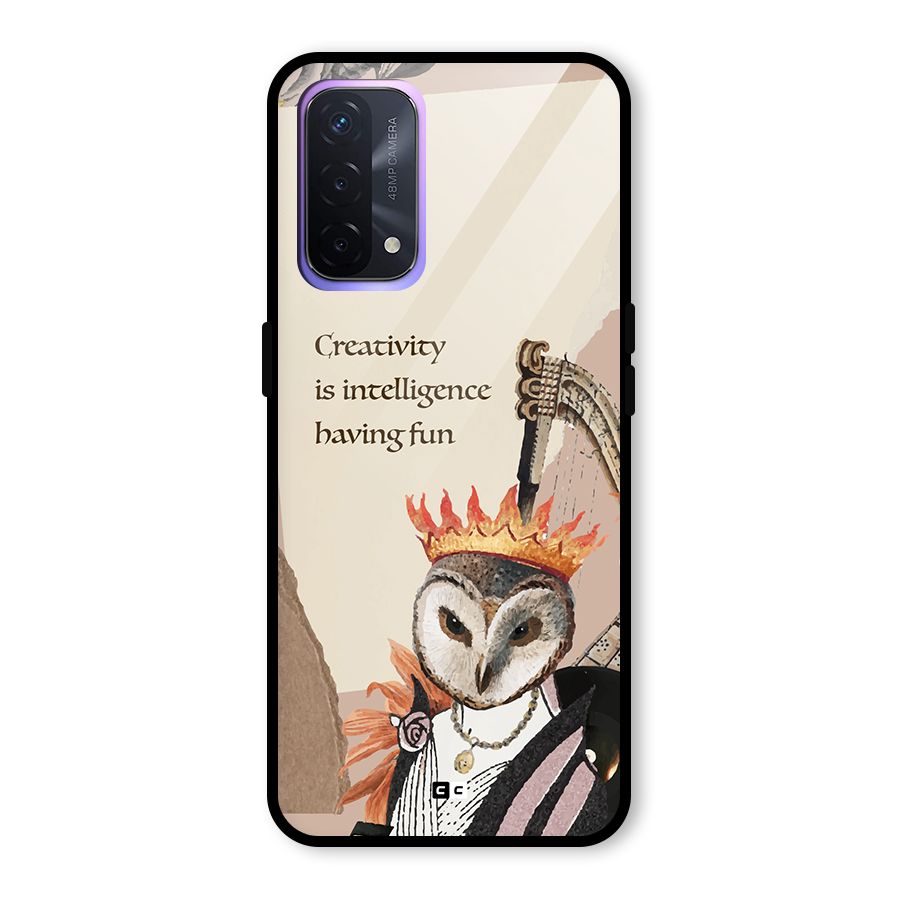 Creativity Intelligence Glass Back Case for Oppo A74 5G