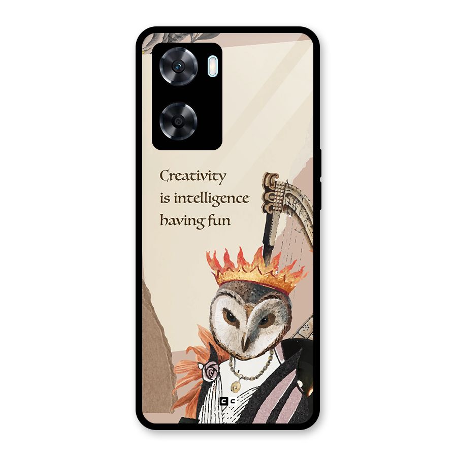 Creativity Intelligence Glass Back Case for Oppo A77s