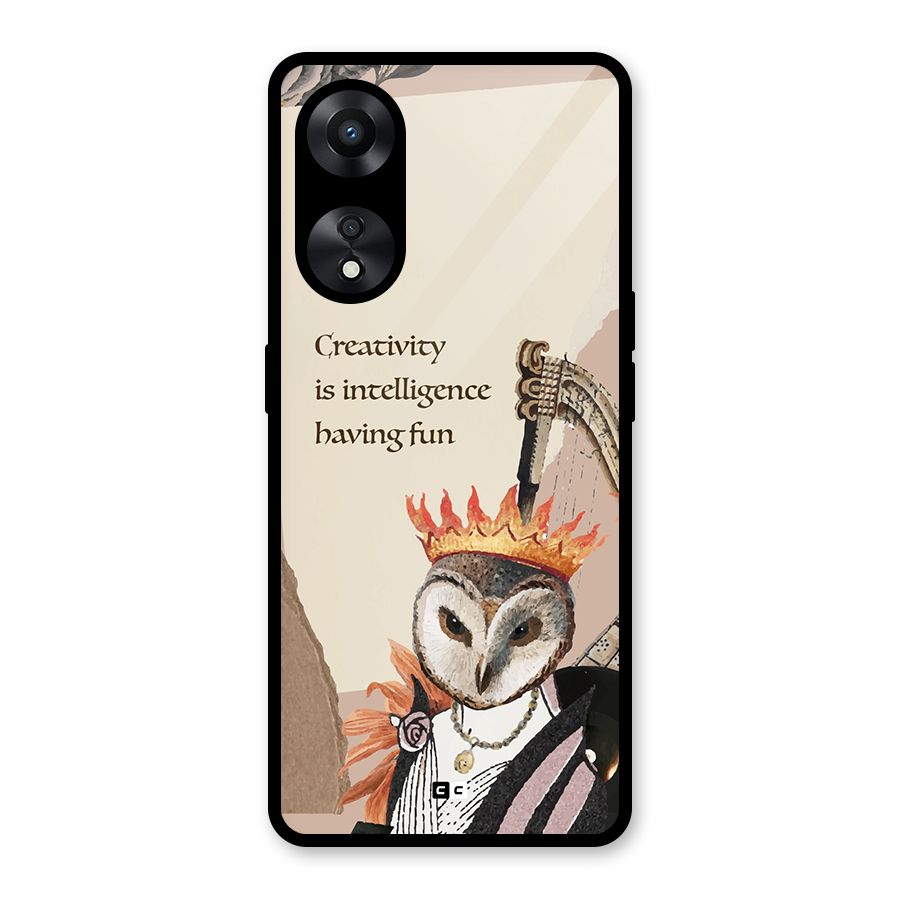 Creativity Intelligence Glass Back Case for Oppo A78