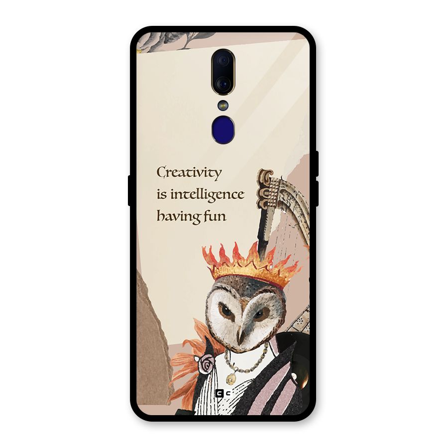 Creativity Intelligence Glass Back Case for Oppo F11