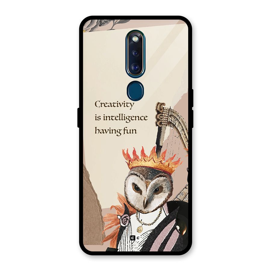 Creativity Intelligence Glass Back Case for Oppo F11 Pro