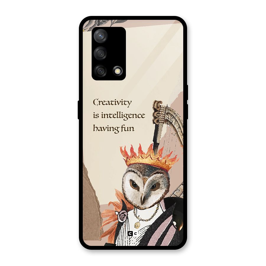 Creativity Intelligence Glass Back Case for Oppo F19