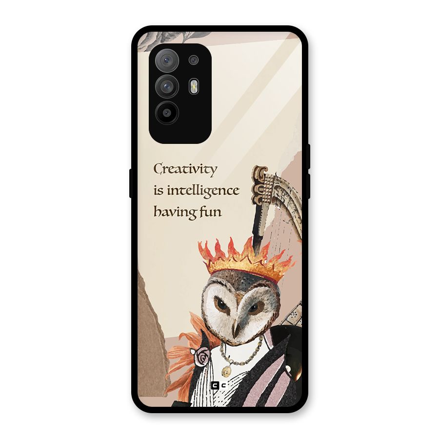 Creativity Intelligence Glass Back Case for Oppo F19 Pro Plus 5G
