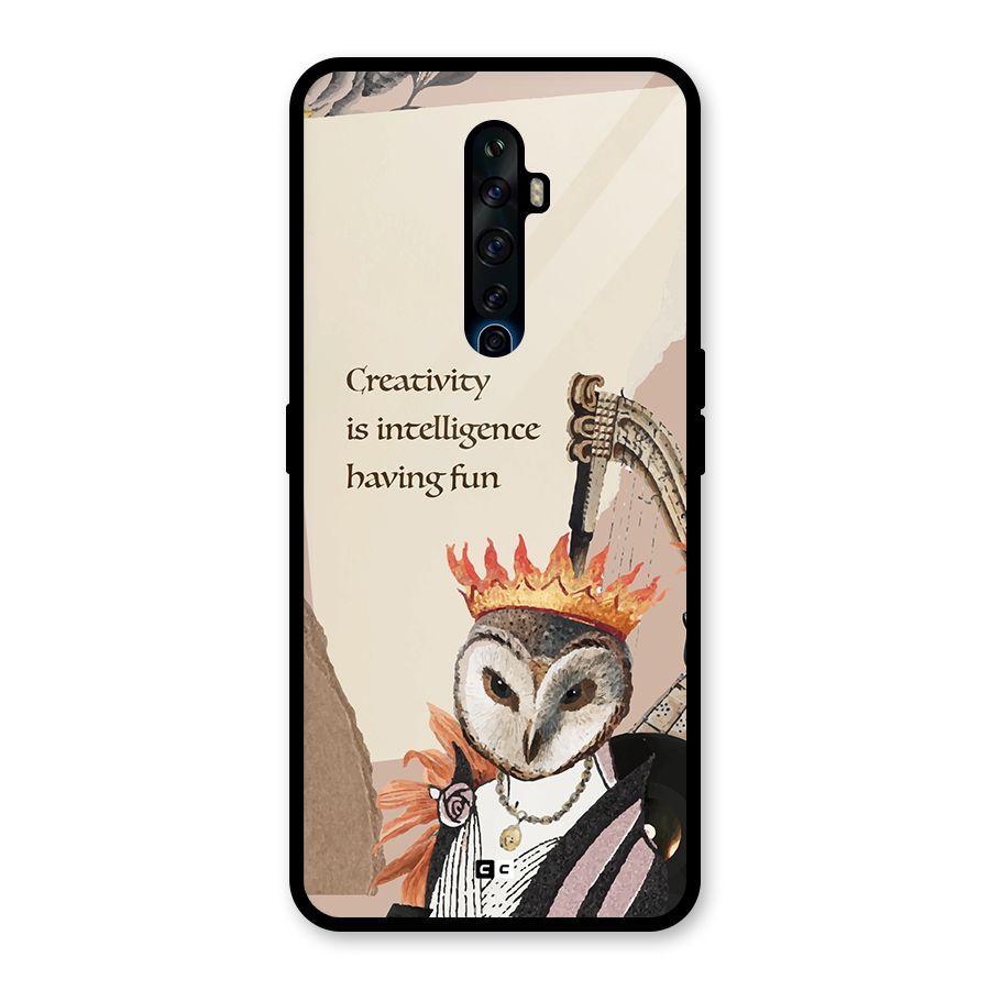 Creativity Intelligence Glass Back Case for Oppo Reno2 Z