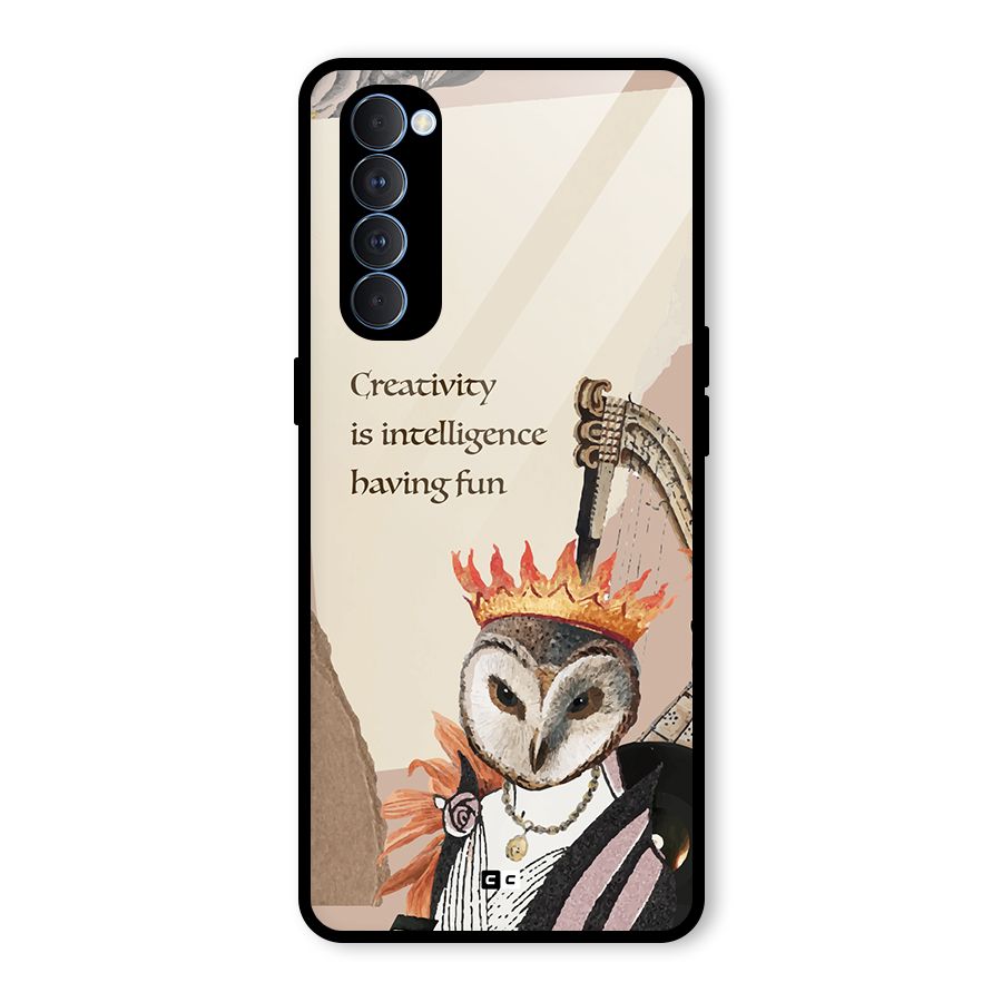 Creativity Intelligence Glass Back Case for Oppo Reno4 Pro