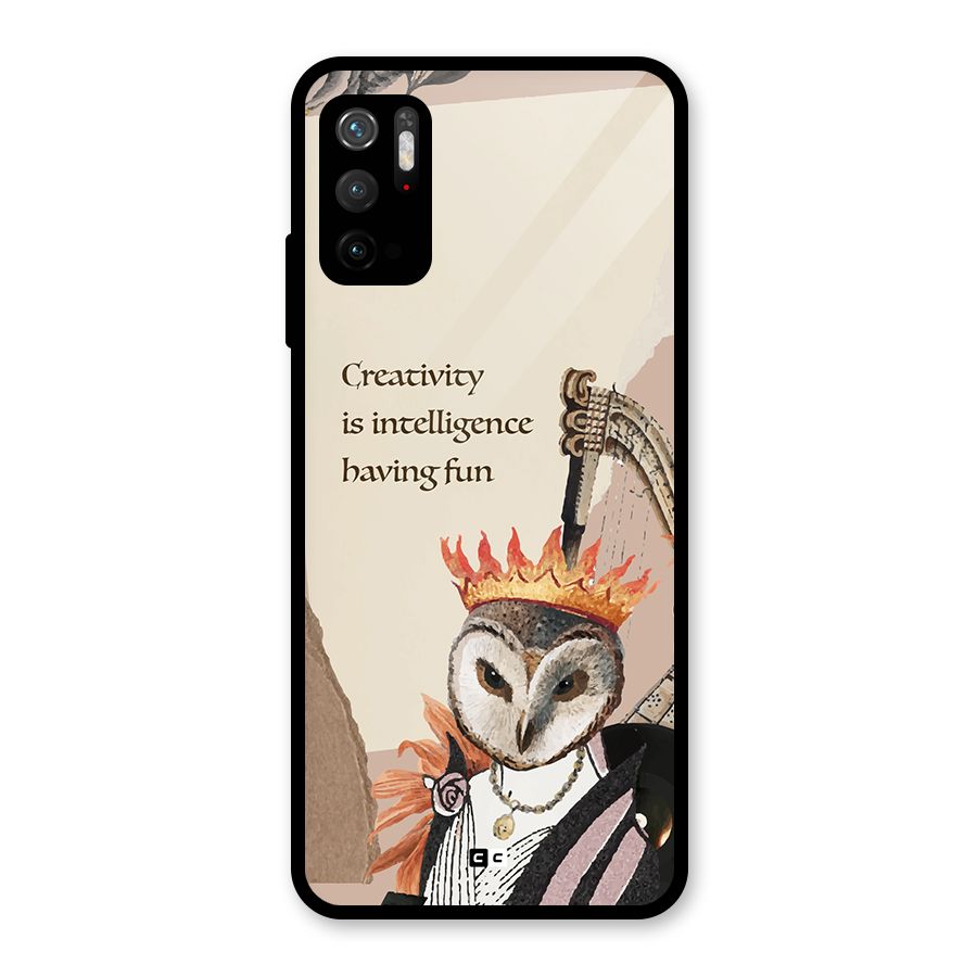 Creativity Intelligence Glass Back Case for Poco M3 Pro 5G