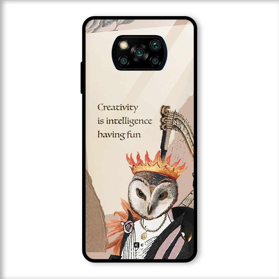 Creativity Intelligence Glass Back Case for Poco X3