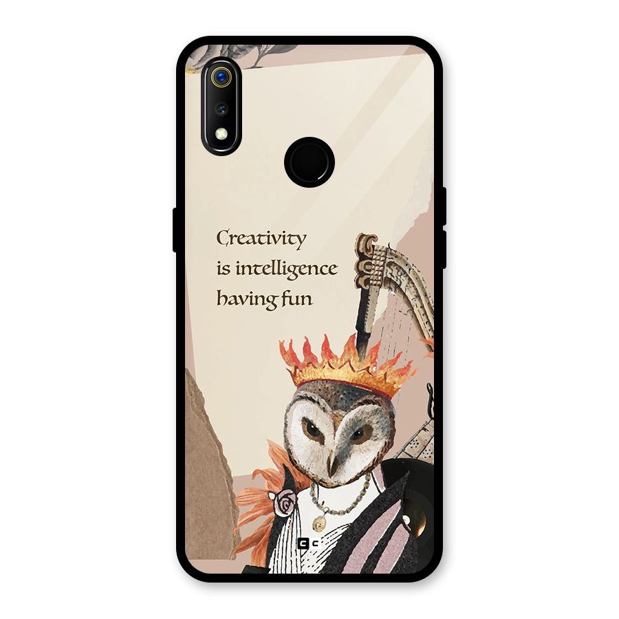 Creativity Intelligence Glass Back Case for Realme 3i