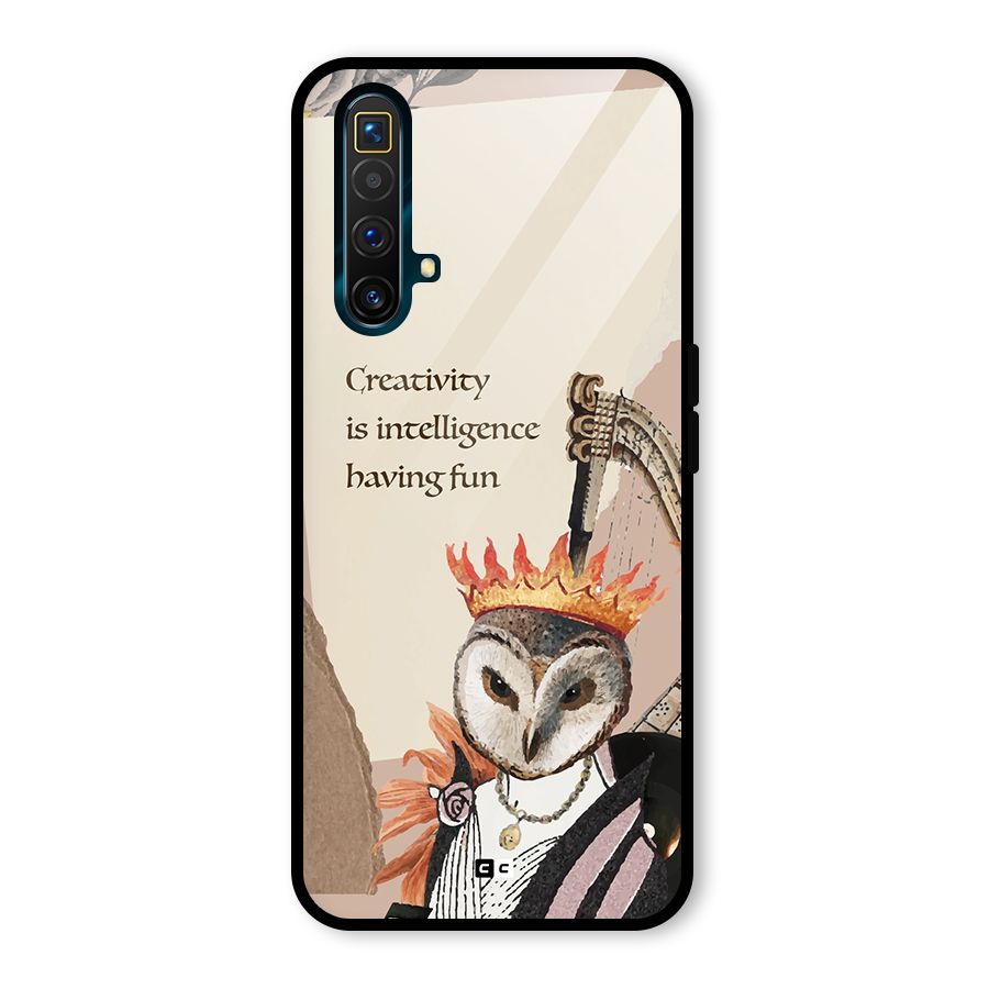 Creativity Intelligence Glass Back Case for Realme X3 SuperZoom
