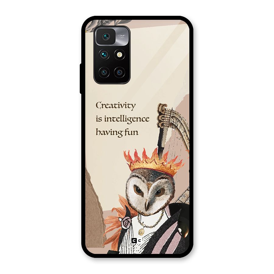 Creativity Intelligence Glass Back Case for Redmi 10 Prime