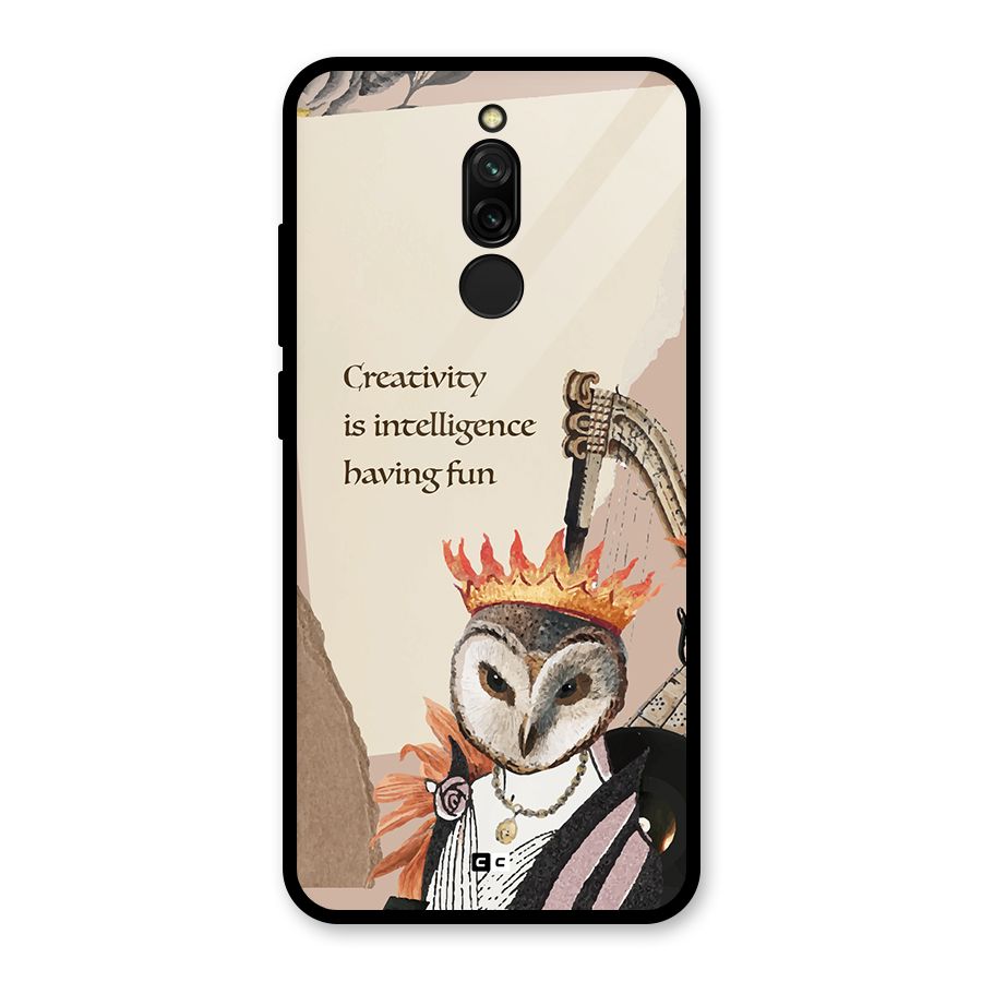 Creativity Intelligence Glass Back Case for Redmi 8