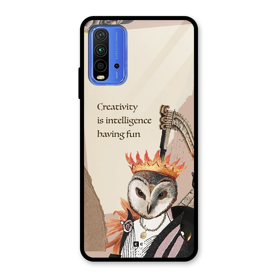 Creativity Intelligence Glass Back Case for Redmi 9 Power