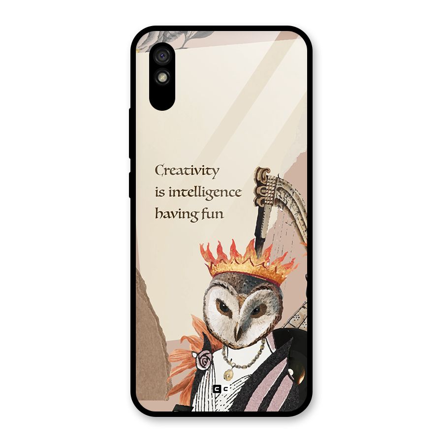 Creativity Intelligence Glass Back Case for Redmi 9i