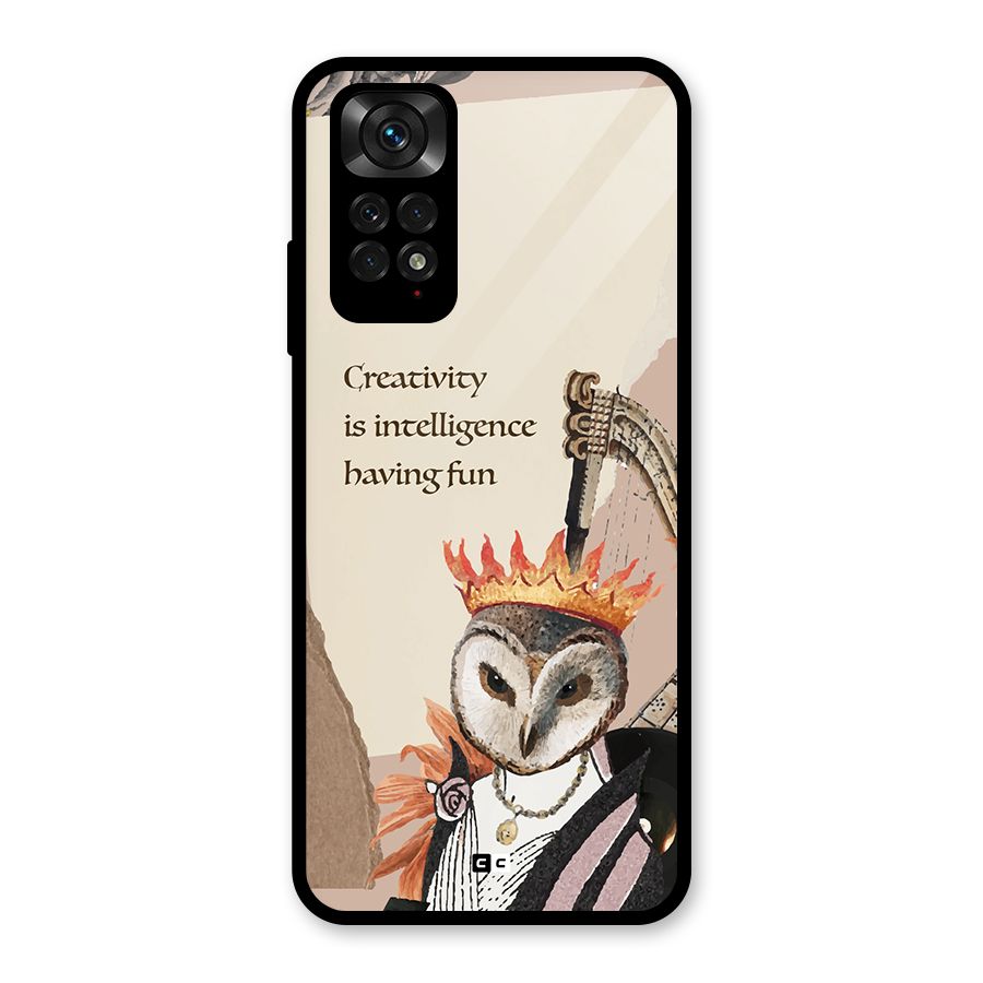 Creativity Intelligence Glass Back Case for Redmi Note 11S