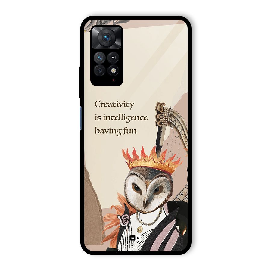 Creativity Intelligence Glass Back Case for Redmi Note 11 Pro