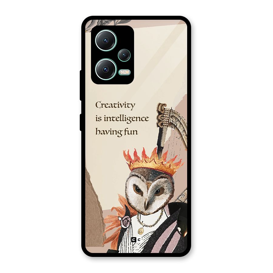Creativity Intelligence Glass Back Case for Redmi Note 12 5G