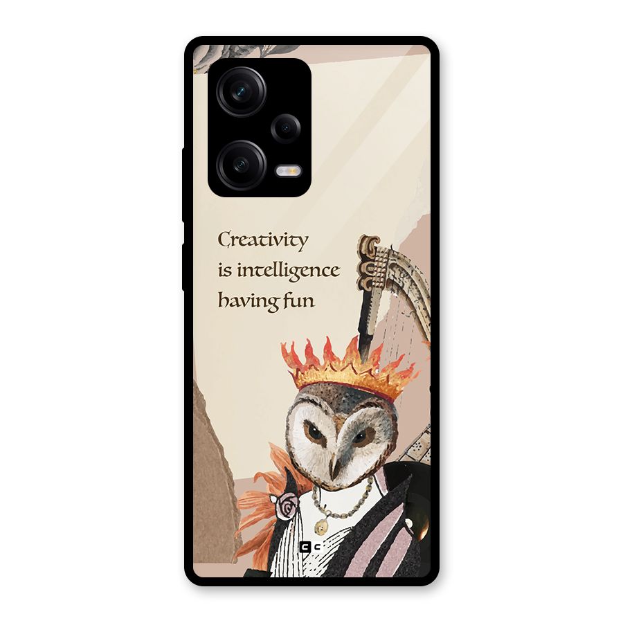 Creativity Intelligence Glass Back Case for Redmi Note 12 Pro