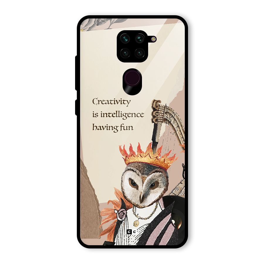 Creativity Intelligence Glass Back Case for Redmi Note 9