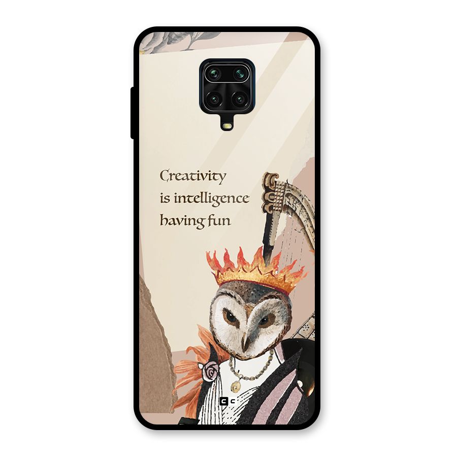 Creativity Intelligence Glass Back Case for Redmi Note 9 Pro