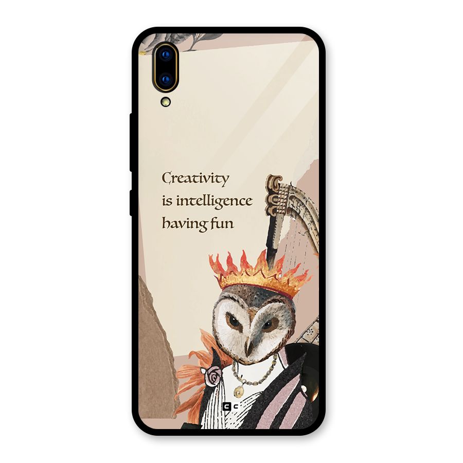 Creativity Intelligence Glass Back Case for Vivo V11 Pro