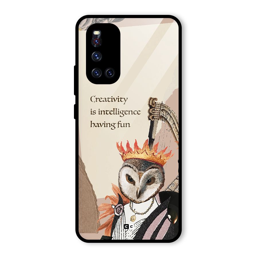 Creativity Intelligence Glass Back Case for Vivo V19