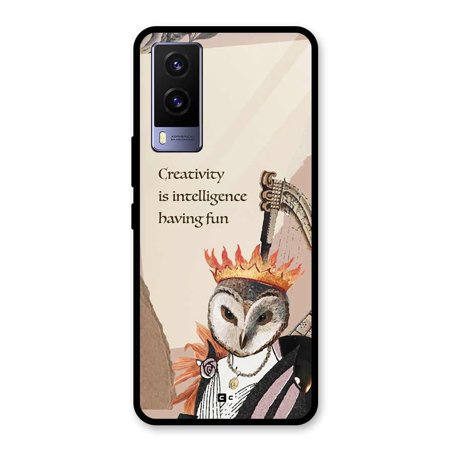 Creativity Intelligence Glass Back Case for Vivo V21e 5G