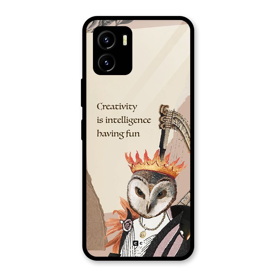 Creativity Intelligence Glass Back Case for Vivo Y15s