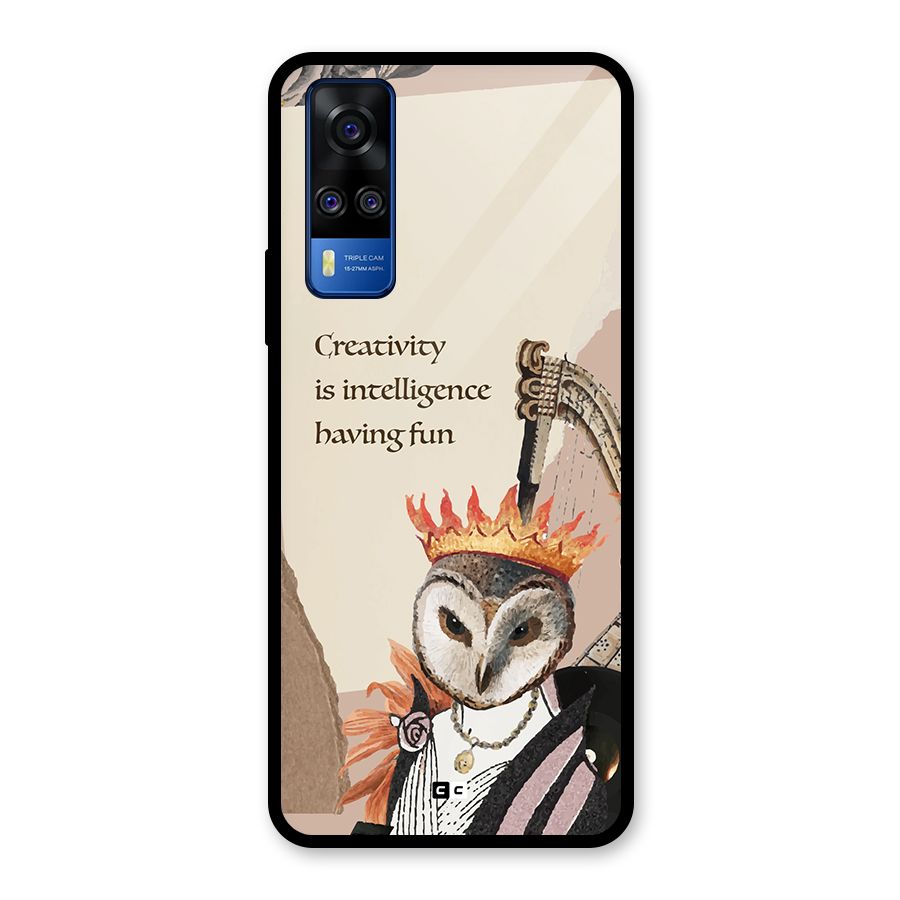 Creativity Intelligence Glass Back Case for Vivo Y51A
