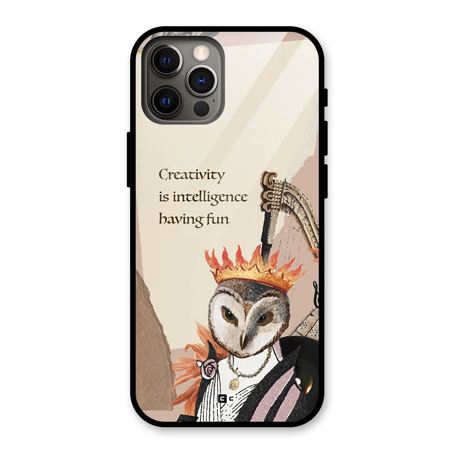 Creativity Intelligence Glass Back Case for iPhone 12 Pro