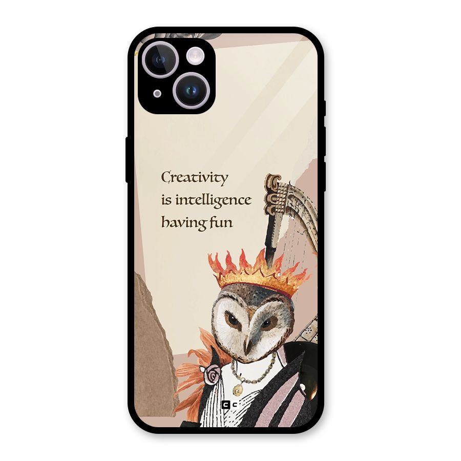 Creativity Intelligence Glass Back Case for iPhone 14 Plus