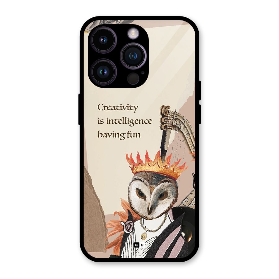 Creativity Intelligence Glass Back Case for iPhone 14 Pro