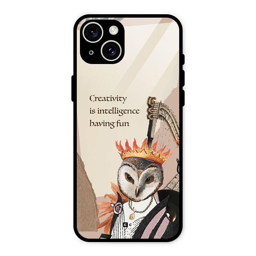 Creativity Intelligence Glass Back Case for iPhone 15 Plus