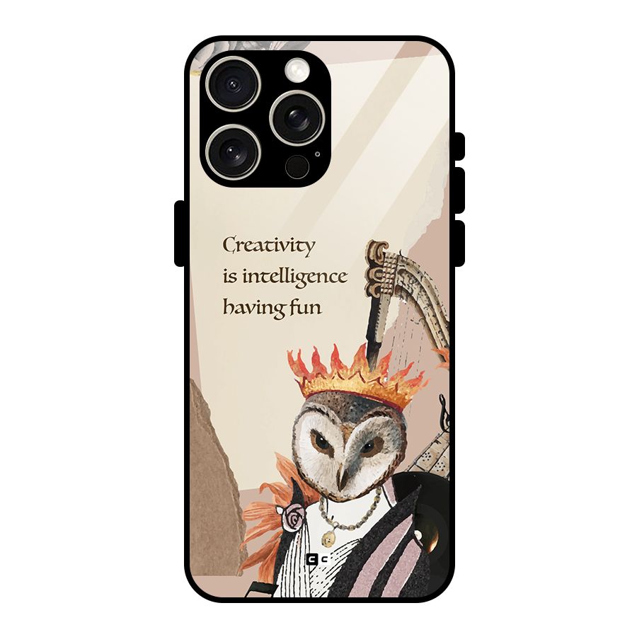 Creativity Intelligence Glass Back Case for iPhone 15 Pro Max