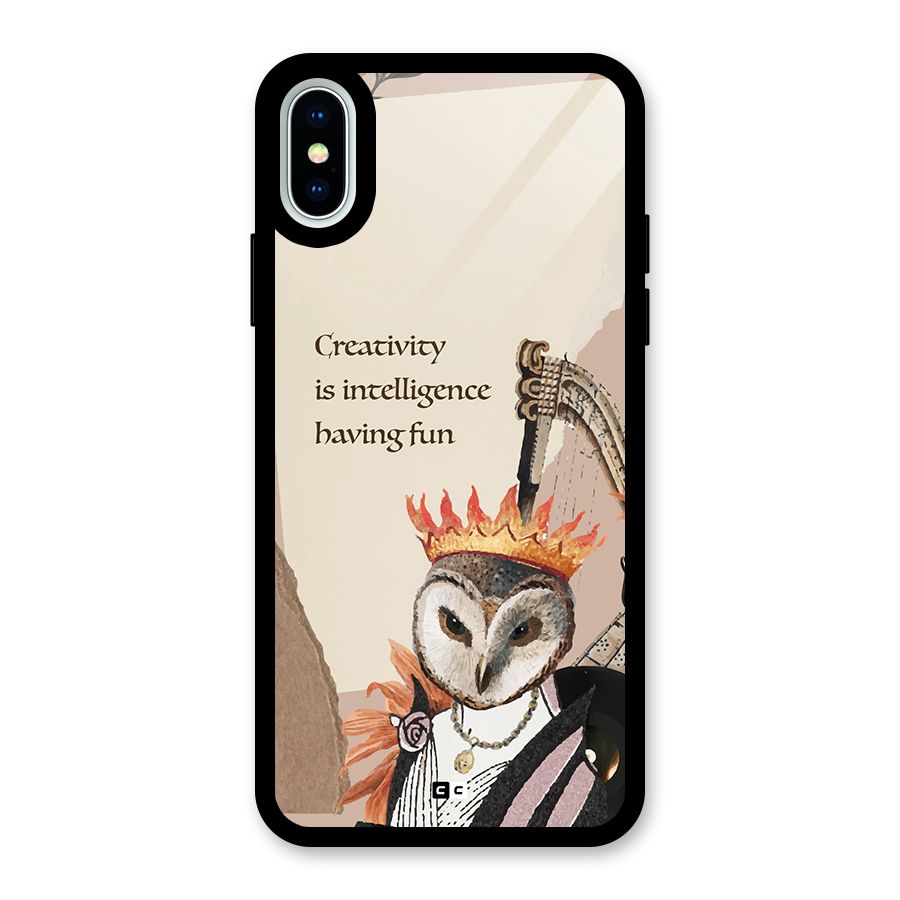 Creativity Intelligence Glass Back Case for iPhone X