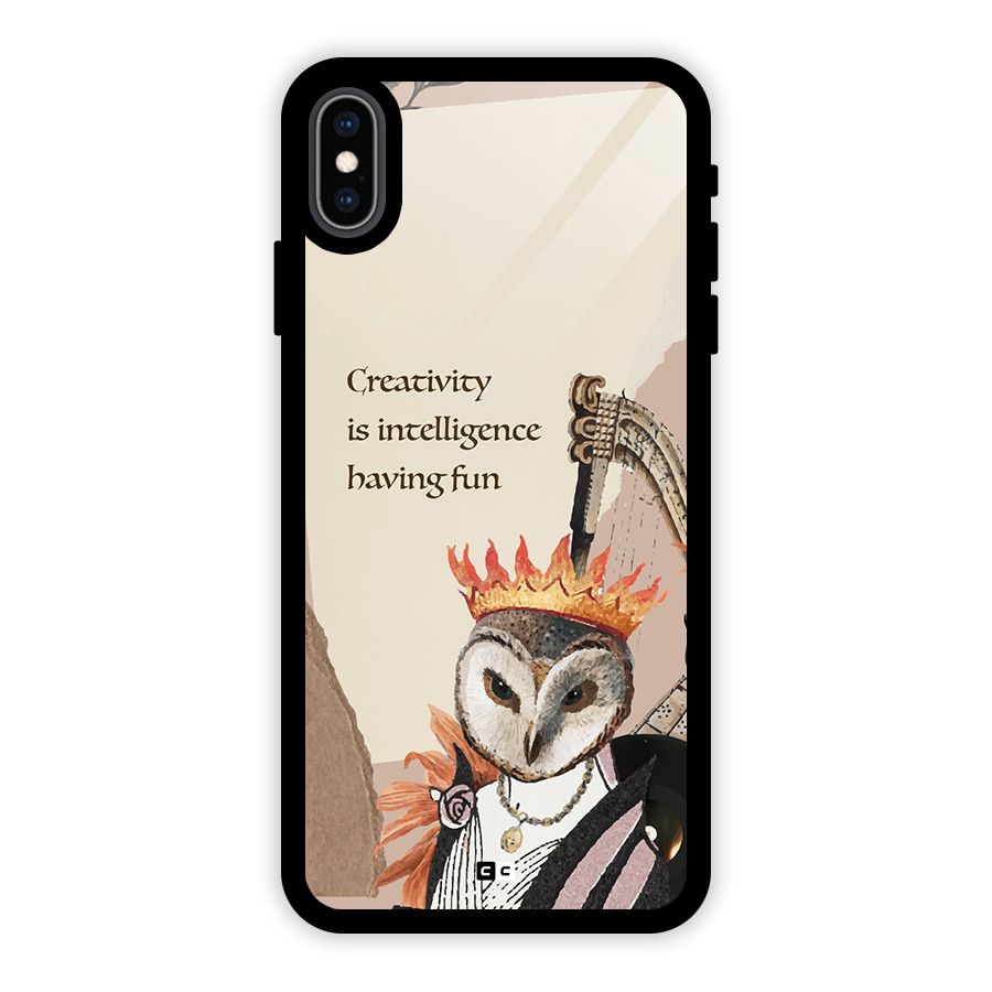 Creativity Intelligence Glass Back Case for iPhone XS Max