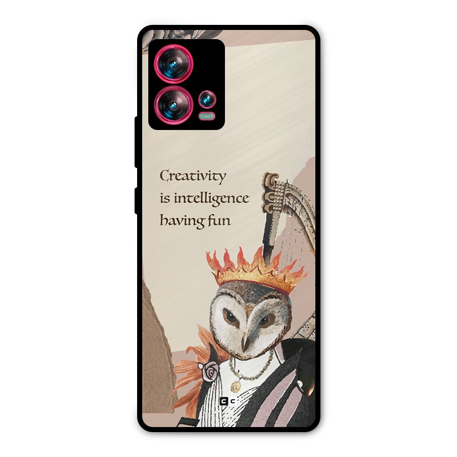 Creativity Intelligence Metal Back Case for Motorola Edge 30 Fusion