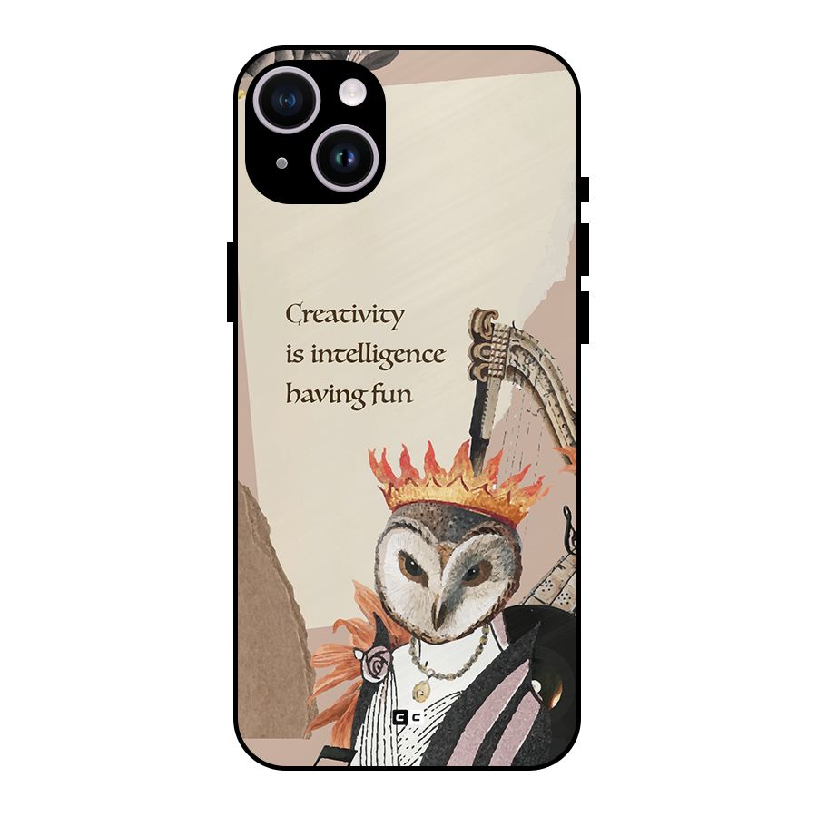 Creativity Intelligence Metal Back Case for iPhone 14 Plus