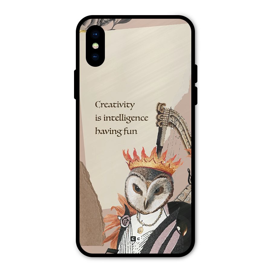 Creativity Intelligence Metal Back Case for iPhone X