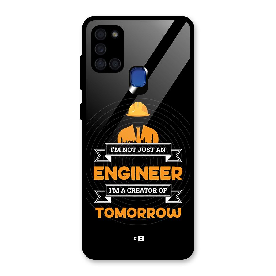 Creator Of Tomorrow Glass Back Case for Galaxy A21s