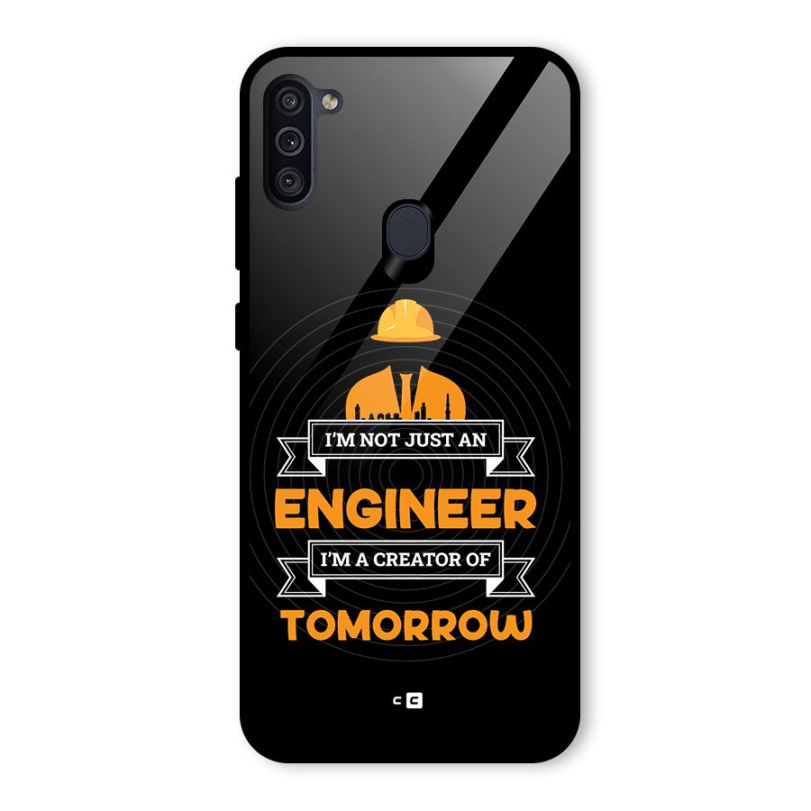 Creator Of Tomorrow Glass Back Case for Galaxy M11