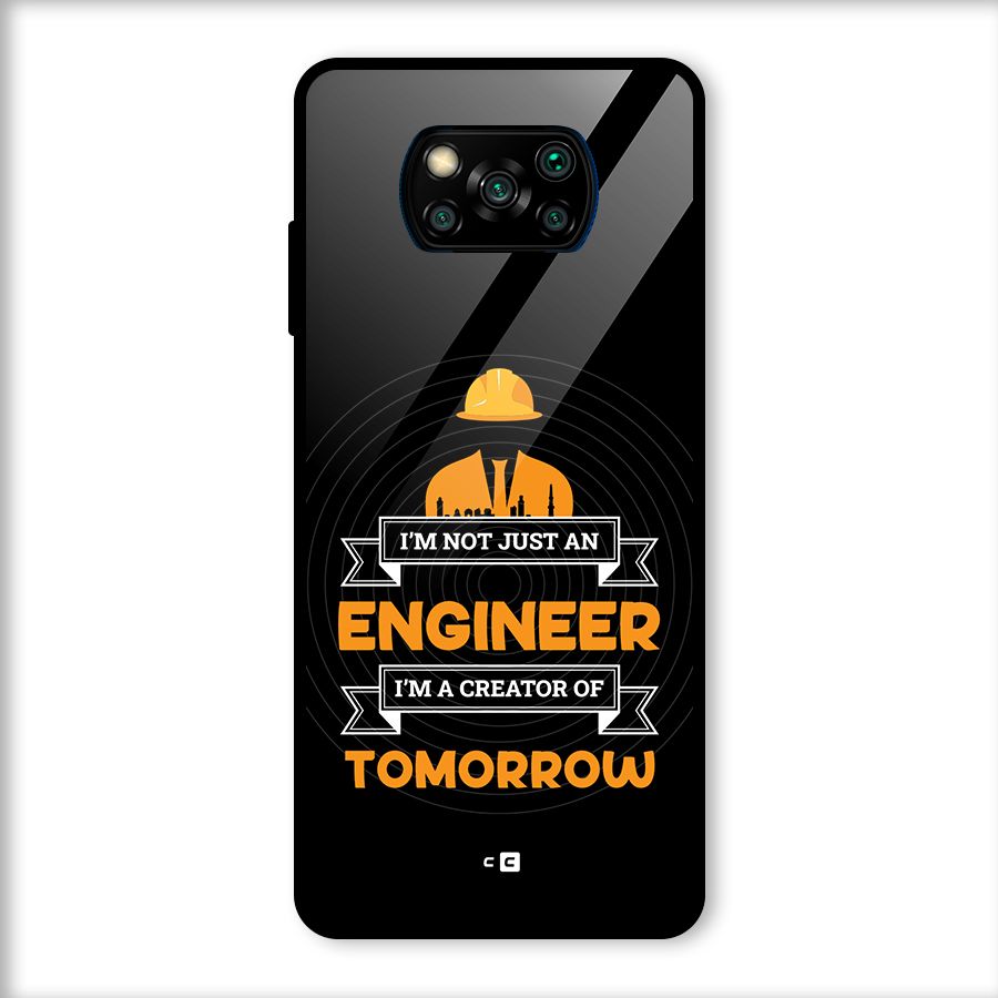 Creator Of Tomorrow Glass Back Case for Poco X3