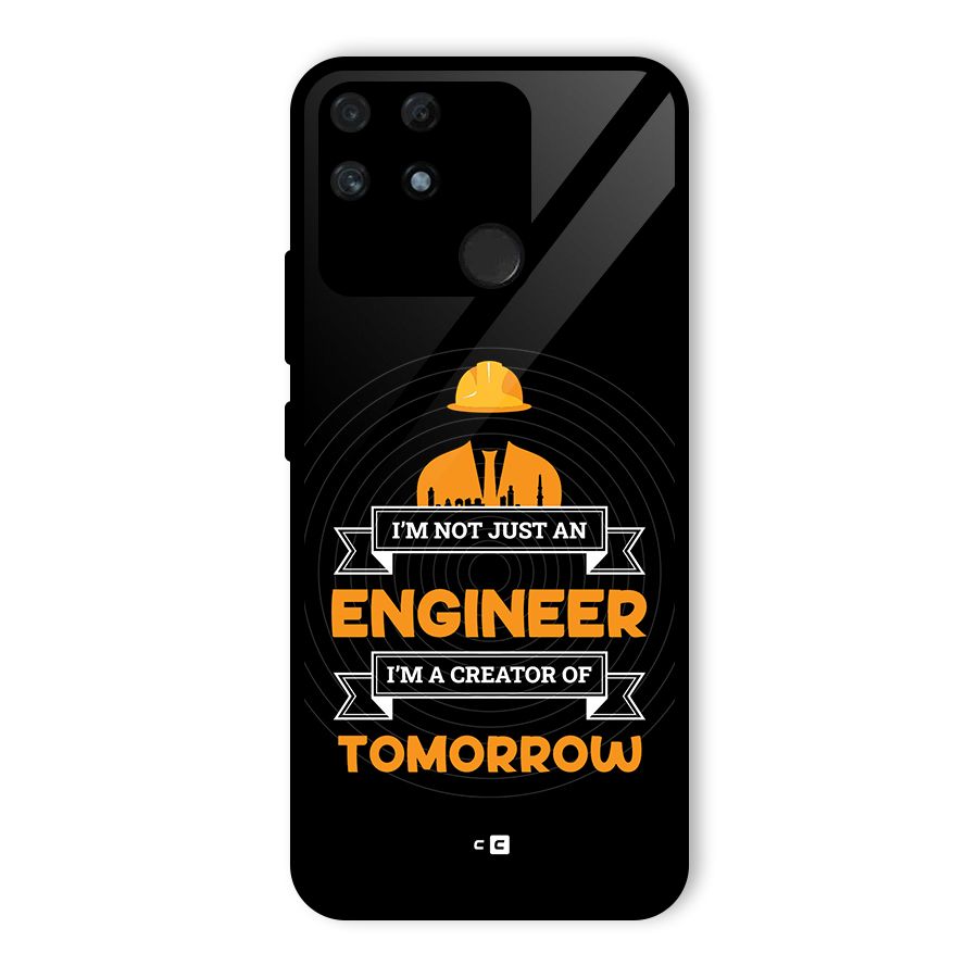 Creator Of Tomorrow Glass Back Case for Realme Narzo 50A