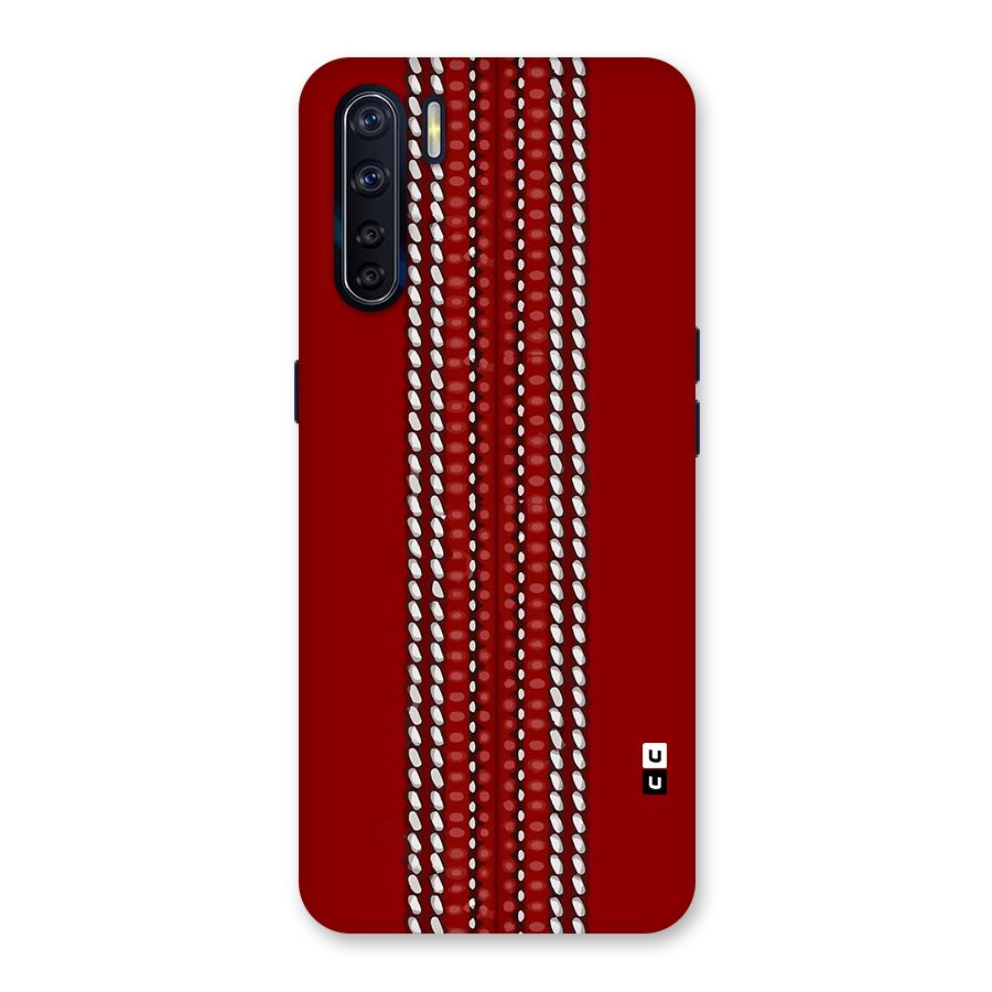 Cricket Ball Design Back Case for Oppo F15