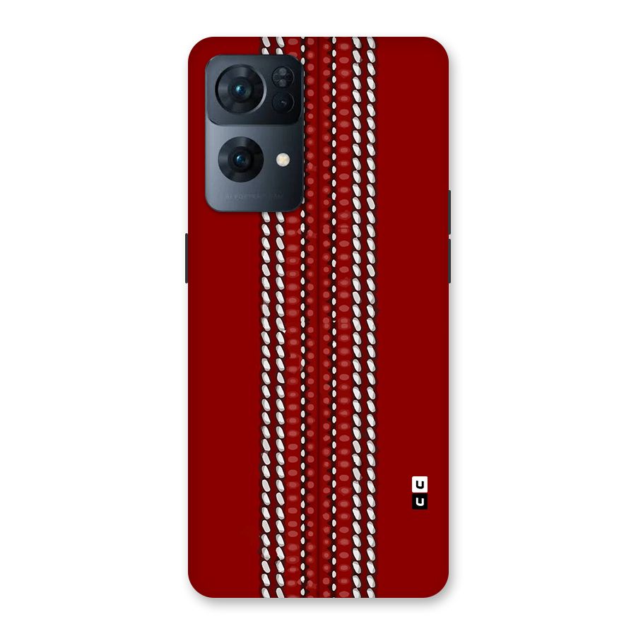 Cricket Ball Design Back Case for Oppo Reno7 Pro 5G