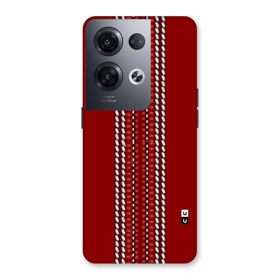 Cricket Ball Design Back Case for Oppo Reno8 Pro 5G